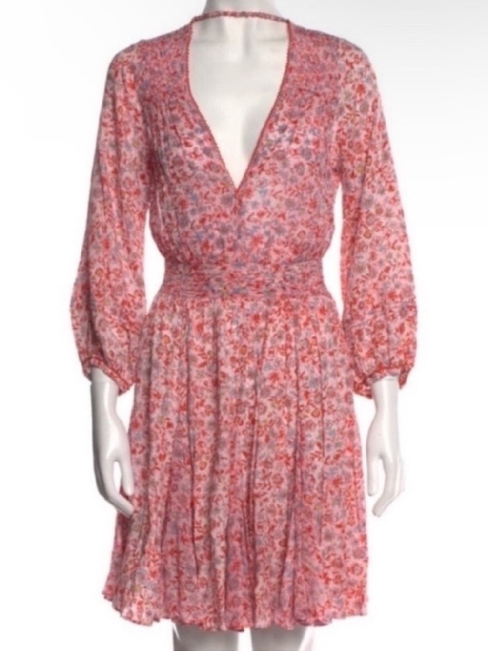 Poupette St. Barth Anabel le Magnolia Floral Mini Dress